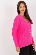 Sweter Kardigan Model LC-SW-8035.06X Fluo Pink - Rue Paris Rue Paris Sweter Kardigan Model LC-SW-8035.06X Fluo Pink - Rue Paris Rue Paris