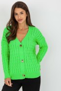 Sweter Kardigan Model LC-SW-8036.74P Fluo Green - Rue Paris Rue Paris Sweter Kardigan Model LC-SW-8036.74P Fluo Green - Rue Paris Rue Paris