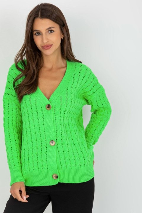 Sweter Kardigan Model LC-SW-8036.74P Fluo Green - Rue Paris Rue Paris Sweter Kardigan Model LC-SW-8036.74P Fluo Green - Rue Paris Rue Paris