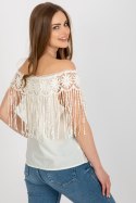 Bluzka Model AT-BZ-1801.87 Light Beige - AT AT Bluzka Model AT-BZ-1801.87 Light Beige - AT AT
