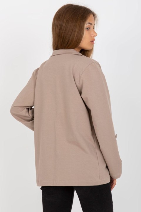 Marynarka Model RV-MA-8071.19P Dark Beige - Rue Paris Rue Paris Marynarka Model RV-MA-8071.19P Dark Beige - Rue Paris Rue Paris