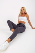 Spodnie Dresowe Model RV-DR-8019.12- Grafit - Rue Paris Rue Paris Spodnie Dresowe Model RV-DR-8019.12- Grafit - Rue Paris Rue Paris