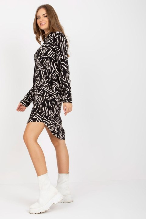 Sukienka Model TO-SK-1103-18.17 Black/White - Rue Paris Rue Paris Sukienka Model TO-SK-1103-18.17 Black/White - Rue Paris Rue Paris