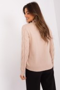 Sweter Damski Model AT-SW-2235.00P Beige - AT AT Sweter Damski Model AT-SW-2235.00P Beige - AT AT