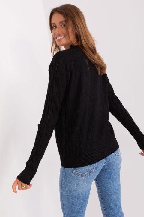 Sweter Damski Model AT-SW-2326.37X Black - AT AT Sweter Damski Model AT-SW-2326.37X Black - AT AT