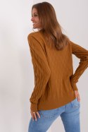 Sweter Damski Model AT-SW-2326.37X Light Brown - AT AT Sweter Damski Model AT-SW-2326.37X Light Brown - AT AT
