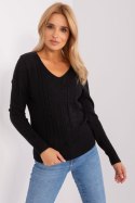 Sweter Damski Model AT-SW-2329.98P Black - AT AT Sweter Damski Model AT-SW-2329.98P Black - AT AT