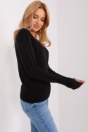 Sweter Damski Model AT-SW-2329.98P Black - AT AT Sweter Damski Model AT-SW-2329.98P Black - AT AT