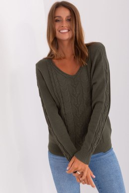 Sweter Damski Model AT-SW-2329.98P Khaki - AT AT