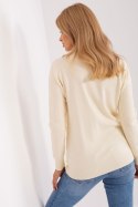 Sweter Damski Model AT-SW-232901.25X Light Beige - AT AT Sweter Damski Model AT-SW-232901.25X Light Beige - AT AT