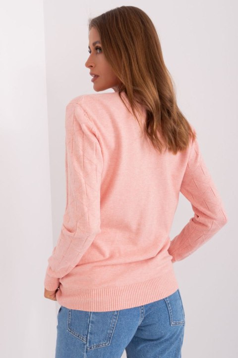 Sweter Damski Model AT-SW-232901.25X Light Pink - AT AT Sweter Damski Model AT-SW-232901.25X Light Pink - AT AT