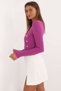 Sweter Damski Model AT-SW-2332-2.65 Dark Violet - AT AT Sweter Damski Model AT-SW-2332-2.65 Dark Violet - AT AT