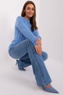 Sweter Damski Model AT-SW-2338.14P Blue - AT AT Sweter Damski Model AT-SW-2338.14P Blue - AT AT