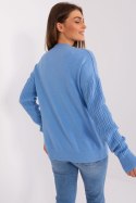 Sweter Damski Model AT-SW-2338.14P Blue - AT AT Sweter Damski Model AT-SW-2338.14P Blue - AT AT