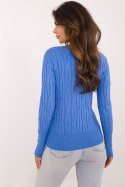 Sweter Damski Model AT-SW-2338-2.61 Blue - AT AT Sweter Damski Model AT-SW-2338-2.61 Blue - AT AT
