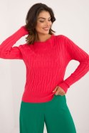 Sweter Damski Model AT-SW-2338-2.61 Coral - AT AT Sweter Damski Model AT-SW-2338-2.61 Coral - AT AT