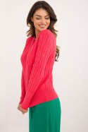 Sweter Damski Model AT-SW-2338-2.61 Coral - AT AT Sweter Damski Model AT-SW-2338-2.61 Coral - AT AT