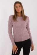 Sweter Damski Model AT-SW-2338-2.61 Dark Pink - AT AT Sweter Damski Model AT-SW-2338-2.61 Dark Pink - AT AT