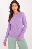 Sweter Damski Model AT-SW-2338-2.61 Light Violet - AT AT Sweter Damski Model AT-SW-2338-2.61 Light Violet - AT AT