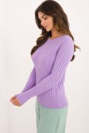 Sweter Damski Model AT-SW-2338-2.61 Light Violet - AT AT Sweter Damski Model AT-SW-2338-2.61 Light Violet - AT AT