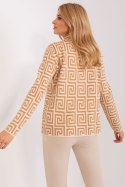 Sweter Damski Model AT-SW-2341.00P Camel - AT AT Sweter Damski Model AT-SW-2341.00P Camel - AT AT