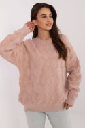 Sweter Damski Model AT-SW-2361.61 Dark Pink - AT AT Sweter Damski Model AT-SW-2361.61 Dark Pink - AT AT