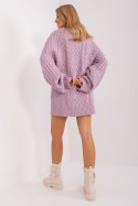 Sweter Damski Model AT-SW-2367-2.64P Light Violet - AT AT Sweter Damski Model AT-SW-2367-2.64P Light Violet - AT AT