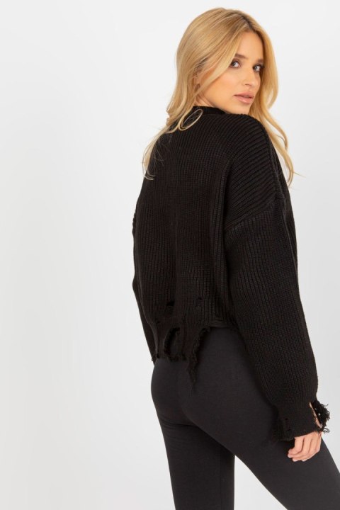 Sweter Damski Model LC-SW-0373.95P Black - Rue Paris Rue Paris Sweter Damski Model LC-SW-0373.95P Black - Rue Paris Rue Paris