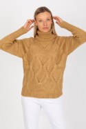 Sweter Damski Model LC-SW-3019.05P Camel - Rue Paris Rue Paris Sweter Damski Model LC-SW-3019.05P Camel - Rue Paris Rue Paris