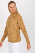 Sweter Damski Model LC-SW-3019.05P Camel - Rue Paris Rue Paris Sweter Damski Model LC-SW-3019.05P Camel - Rue Paris Rue Paris