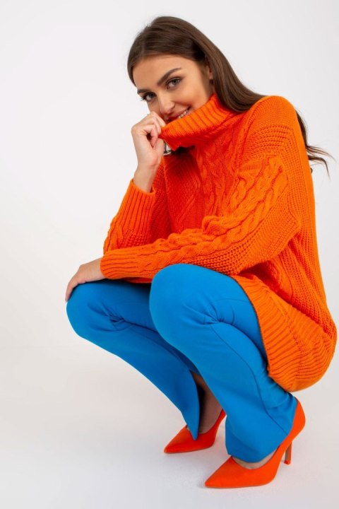 Sweter Damski Model LC-SW-8015.25P Orange - Rue Paris Hurtownia odzieży on-line, moda damska, bielizna i obuwie dla kobiet - Mat Rue Paris Sweter Damski Model LC-SW-8015.25P Orange - Rue Paris Hurtownia odzieży on-line, moda damska, bielizna i obuwie dla kobiet - Mat Rue Paris