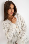 Sweter Damski Model LC-SW-8022.04P Ecru - Rue Paris Rue Paris
