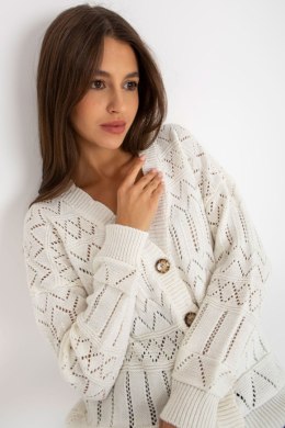 Sweter Damski Model LC-SW-8022.04P Ecru - Rue Paris Rue Paris