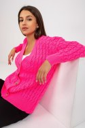 Sweter Kardigan Model LC-SW-8036.74P Fluo Pink - Rue Paris Rue Paris Sweter Kardigan Model LC-SW-8036.74P Fluo Pink - Rue Paris Rue Paris
