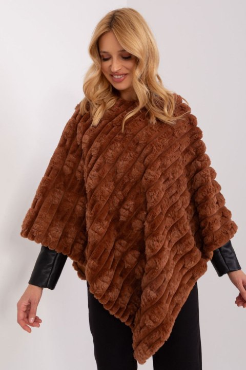 Sweter Ponczo Model AT-PN-2347.16 Light Brown - AT AT Sweter Ponczo Model AT-PN-2347.16 Light Brown - AT AT