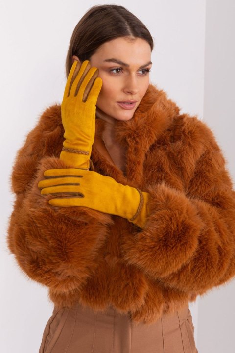 Rękawiczki Model AT-RK-238601.78 Dark Yellow - AT AT Rękawiczki Model AT-RK-238601.78 Dark Yellow - AT AT