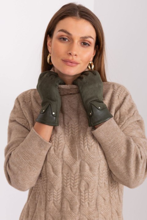 Rękawiczki Model AT-RK-239507.61P Khaki - AT AT Rękawiczki Model AT-RK-239507.61P Khaki - AT AT
