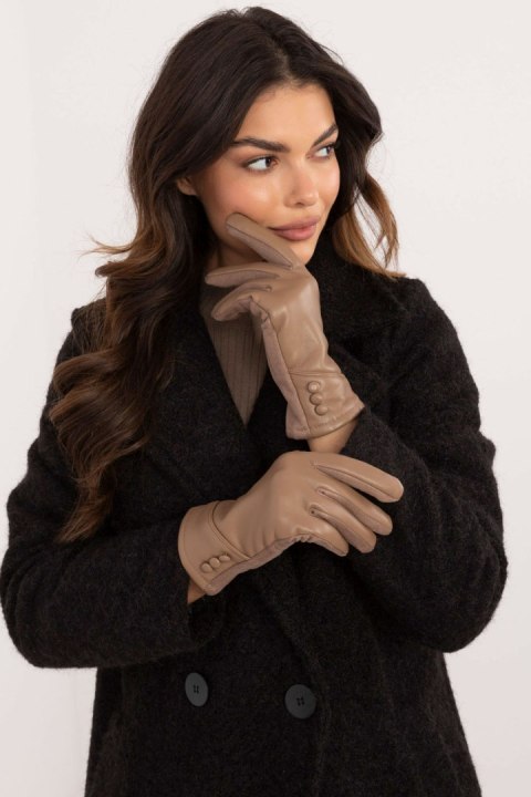 Rękawiczki Model AT-RK-239805.95 Dark Beige - AT AT Rękawiczki Model AT-RK-239805.95 Dark Beige - AT AT