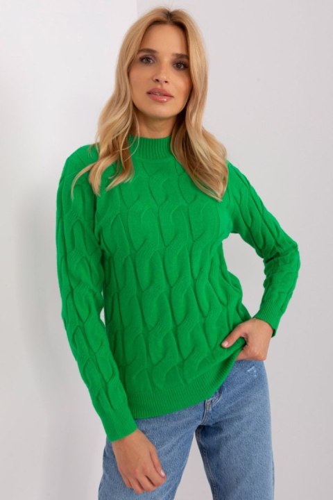 Sweter Damski Model AT-SW-2235.00P Green - AT AT Sweter Damski Model AT-SW-2235.00P Green - AT AT