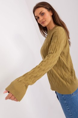 Sweter Damski Model AT-SW-2326.37X Oliwka - AT AT