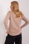 Sweter Damski Model AT-SW-232901.25X Dark Beige - AT AT Sweter Damski Model AT-SW-232901.25X Dark Beige - AT AT
