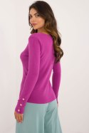 Sweter Damski Model AT-SW-2334.49 Dark Violet - AT AT Sweter Damski Model AT-SW-2334.49 Dark Violet - AT AT