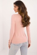 Sweter Damski Model AT-SW-2334.49 Light Pink - AT AT Sweter Damski Model AT-SW-2334.49 Light Pink - AT AT