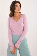 Sweter Damski Model AT-SW-2334.49 Light Violet - AT AT Sweter Damski Model AT-SW-2334.49 Light Violet - AT AT