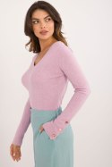 Sweter Damski Model AT-SW-2334.49 Light Violet - AT AT Sweter Damski Model AT-SW-2334.49 Light Violet - AT AT