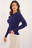 Sweter Damski Model AT-SW-2338-2.00 Navy - AT AT Sweter Damski Model AT-SW-2338-2.00 Navy - AT AT