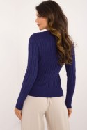 Sweter Damski Model AT-SW-2338-2.00 Navy - AT AT Sweter Damski Model AT-SW-2338-2.00 Navy - AT AT