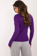 Sweter Damski Model AT-SW-2338-2.61 Dark Violet - AT AT Sweter Damski Model AT-SW-2338-2.61 Dark Violet - AT AT