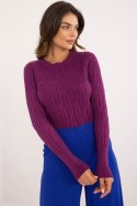 Sweter Damski Model AT-SW-2338-2.61 Violet - AT AT Sweter Damski Model AT-SW-2338-2.61 Violet - AT AT