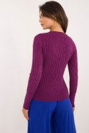Sweter Damski Model AT-SW-2338-2.61 Violet - AT AT Sweter Damski Model AT-SW-2338-2.61 Violet - AT AT